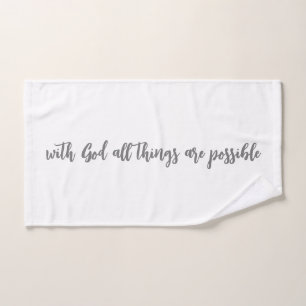 Gym towel With God all things are possible 