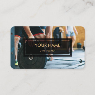 Gym Trainer (Elegant Photo Overlay) Business Card