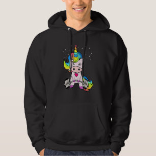 Gym Unicorn Workout Deadlifting Weight lifting Hoodie