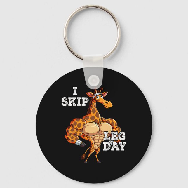 Gym Weight Training I Skip Leg Day 2  Key Ring (Front)