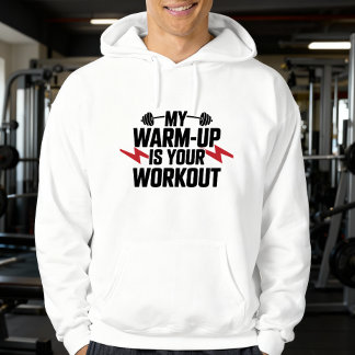 Gym Weightlifting Sarcastic Motivational Workout Hoodie