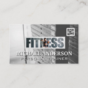 Gym Weights Fitness Health Personal Trainer Business Card