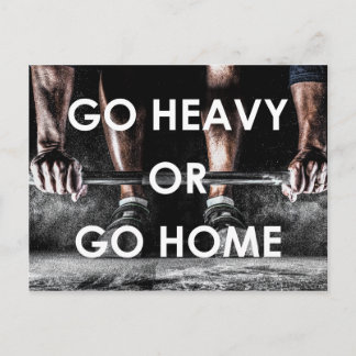 Gym Weights Training Fitness Motivational Postcard