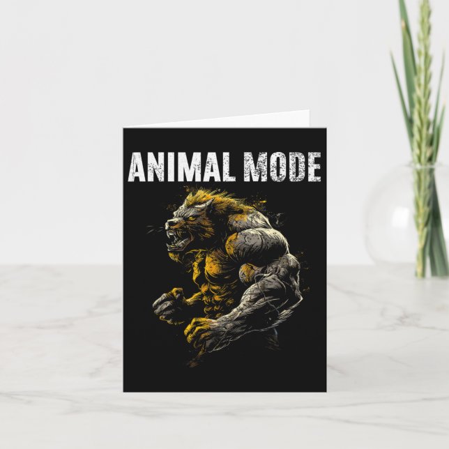 Gym Workout Bodybuilding Monster  Card (Front)