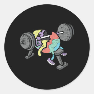 Gym Workout Easter Egg Hunting Funny Spring Men Wo Classic Round Sticker