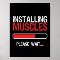 Gym Workout Fitness Body Builder Installing Muscle
