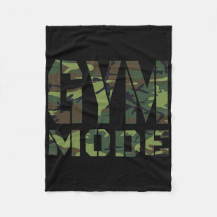 Gym Workout Fitness Bodybuilding Camouflage Weighl Fleece Blanket