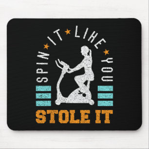 Gym Workout Muscle Spin It Like You Stole It Stati Mouse Pad