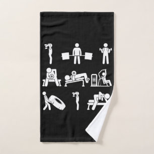 Gym workout routine hand towel