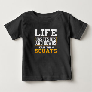 Gym Workout Weights Squat Men Women Baby T-Shirt