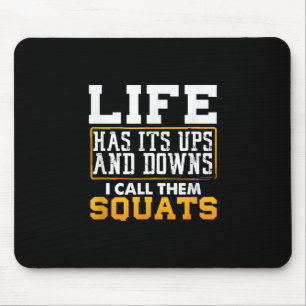 Gym Workout Weights Squat Men Women Mouse Pad
