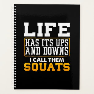 Gym Workout Weights Squat Men Women Planner
