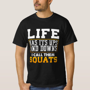 Gym Workout Weights Squat Men Women T-Shirt