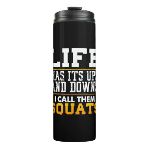 Gym Workout Weights Squat Men Women Thermal Tumbler