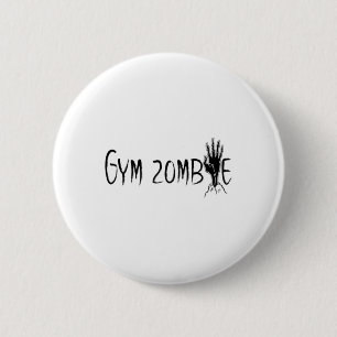 Gym Zombie Funny Halloween Workout Quote 6 Cm Round Badge