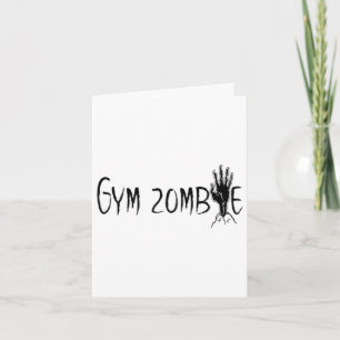 Gym Zombie Funny Halloween Workout Quote  Card