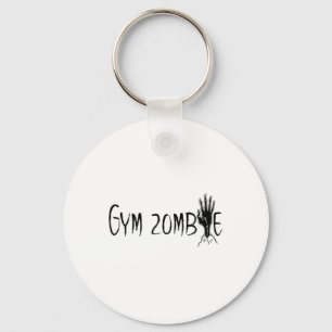 Gym Zombie Funny Halloween Workout Quote Key Ring