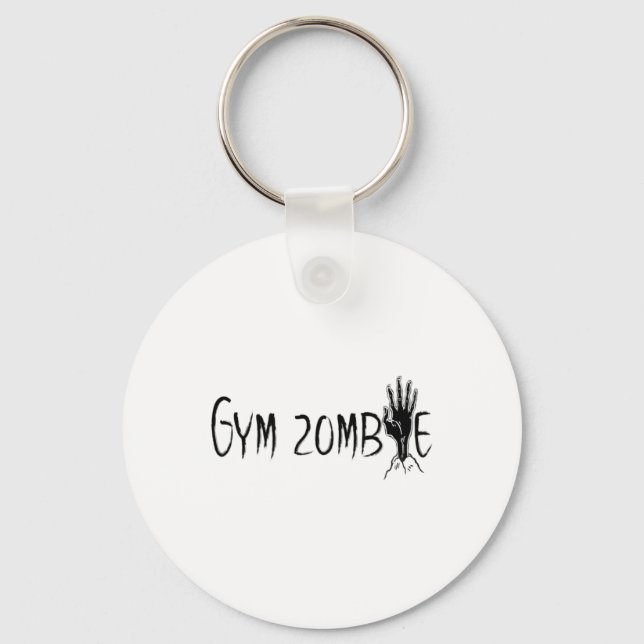 Gym Zombie Funny Halloween Workout Quote  Key Ring (Front)