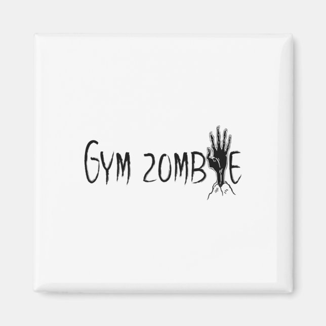 Gym Zombie Funny Halloween Workout Quote  Magnet (Front)