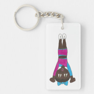 Gymastics Acrobatics Handstand Tumbling Gymnast Key Ring