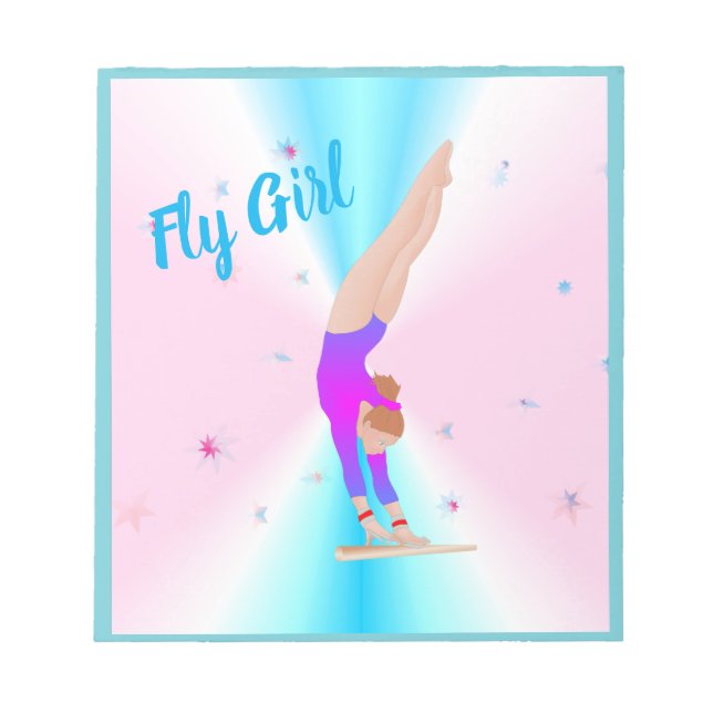 Gymastics - Fly Girl Notebook Notepad (Front)