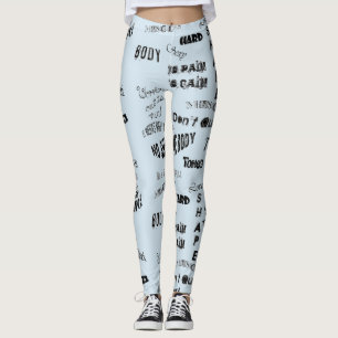Gymgear Leggings - Word Art with Positive Messages