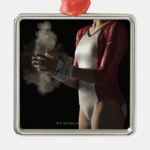 Gymnast 3 metal tree decoration