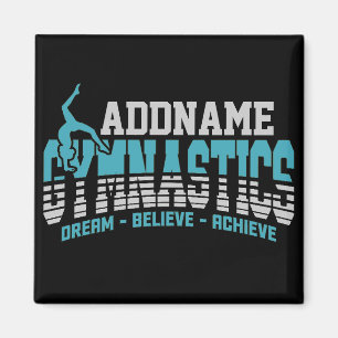Gymnast ADD NAME Gymnastics Team Backbend Kickover Magnet