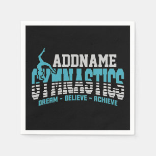 Gymnast ADD NAME Gymnastics Team Backbend Kickover Napkin