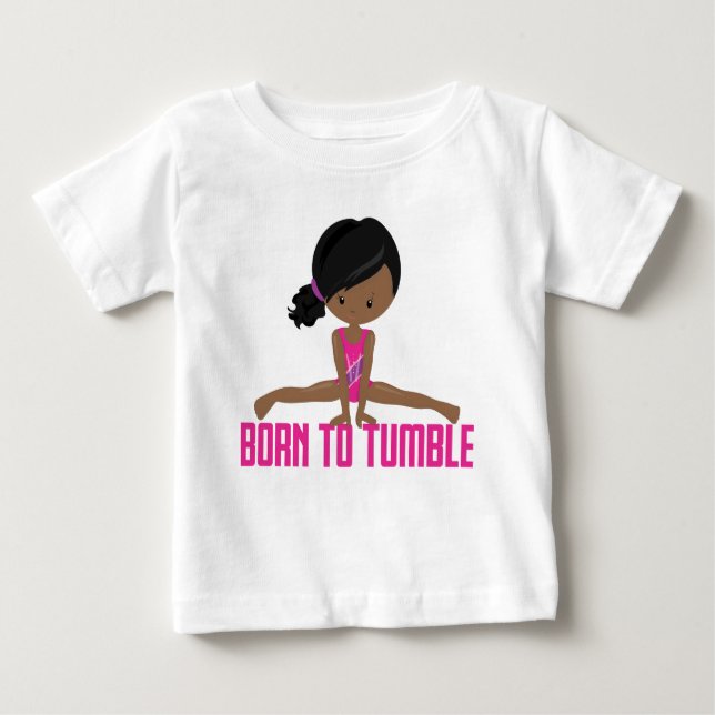 Gymnast-African American Baby T-Shirt (Front)