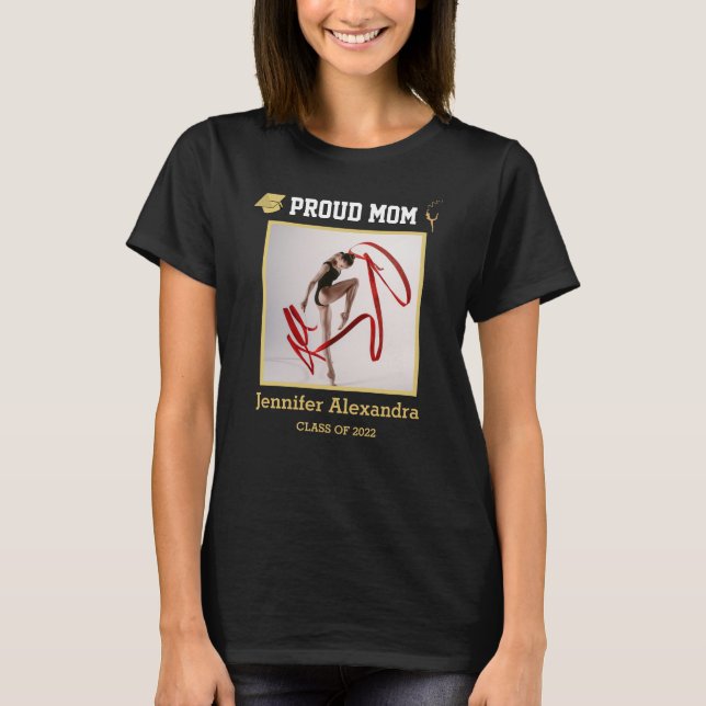Gymnast Athlete Proud Mum Photo grad class of 2022 T-Shirt (Front)
