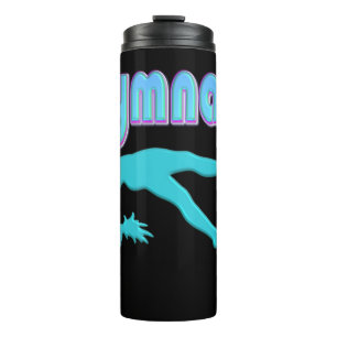 Gymnast Back Handspring Step Out Teal Thermal Tumbler