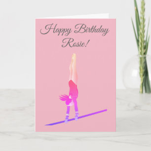 Gymnast Birthday Card