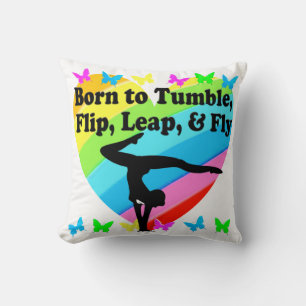 GYMNAST BORN TO TUMBLE AND FLY DESIGN CUSHION
