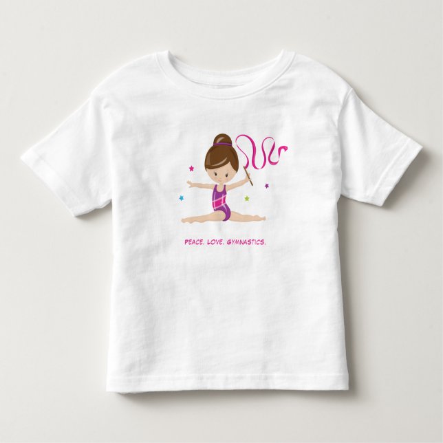 Gymnast- Brunette Toddler T-Shirt (Front)