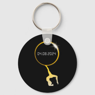 Gymnast Cartwheel For Solar Eclipse Gymnastic Key Ring