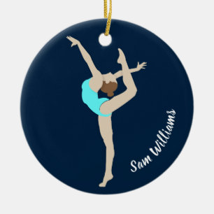 Gymnast Ceramic Ornament