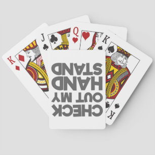 Gymnast Cheerleader Check Out My Hand Stand Playing Cards