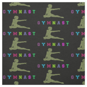 Gymnast Colourful Letters Fabric