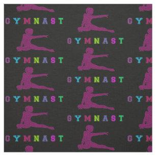Gymnast Colourful Letters Fabric