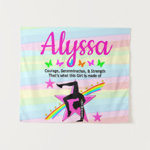 GYMNAST COURAGE AND STRENGTH TAPESTRY