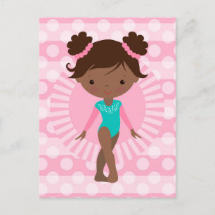Gymnast - Cute Gymnastics African American Postcard