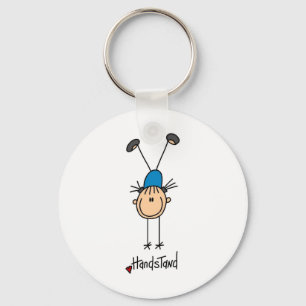 Gymnast Doing Handstands Key Ring