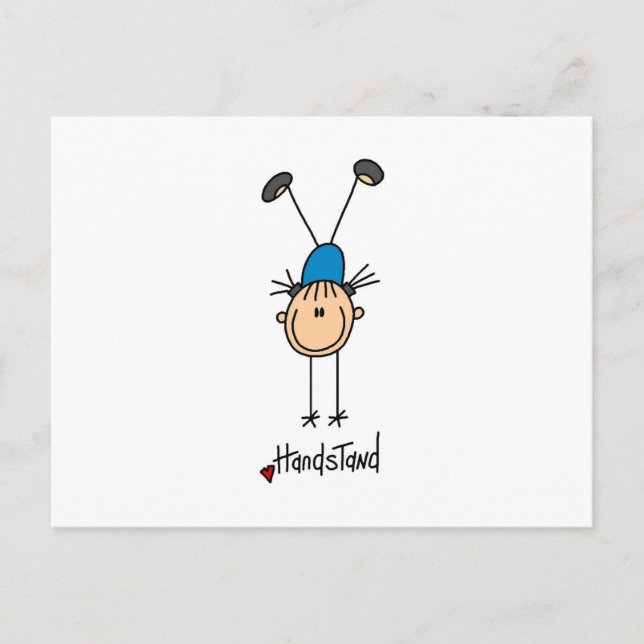Gymnast Doing Handstands Postcard (Front)
