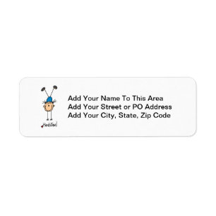 Gymnast Doing Handstands Return Address Label