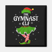 Gymnast Elf Christmas Family Girls Women Elf Squad