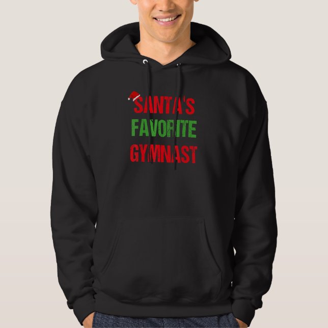 Gymnast Funny Pajama Christmas Hoodie (Front)
