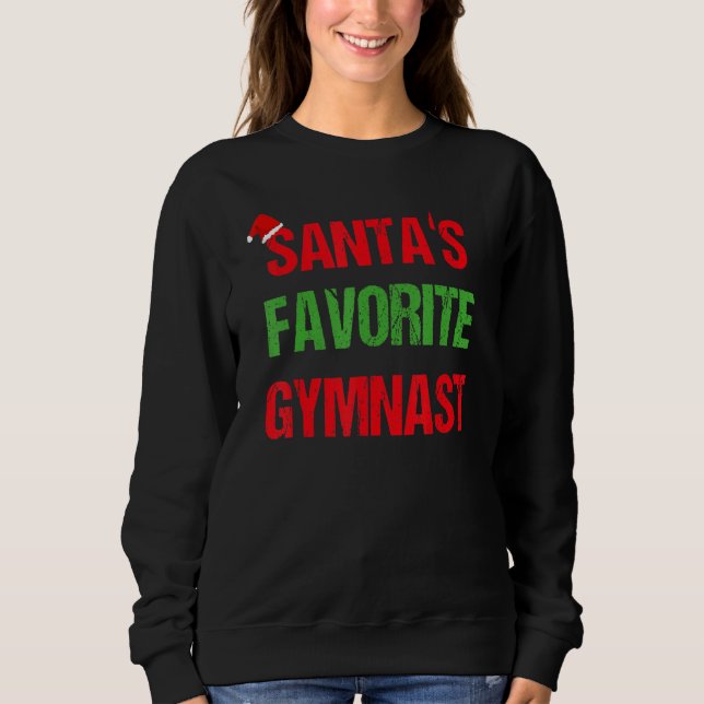 Gymnast Funny Pajama Christmas Sweatshirt (Front)