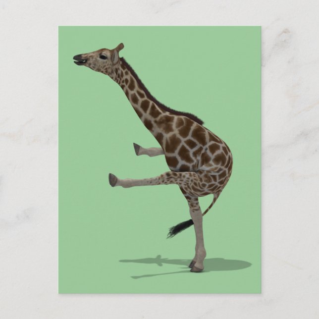 Gymnast Giraffe Postcard (Front)