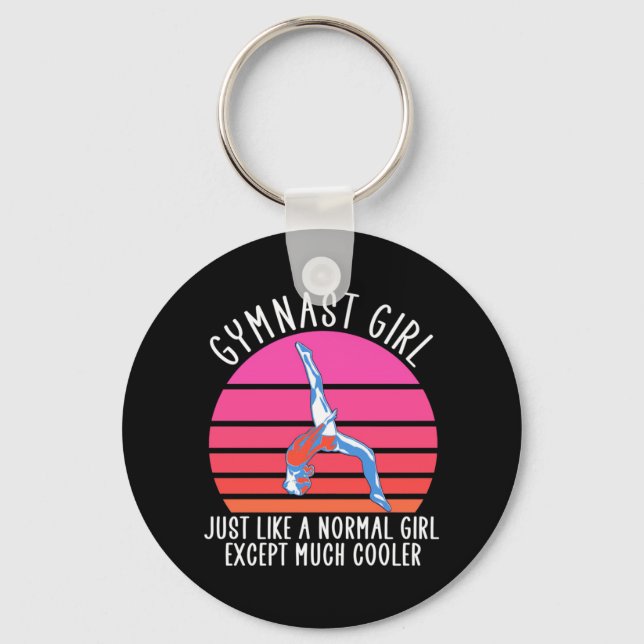 Gymnast Girl Key Ring (Front)